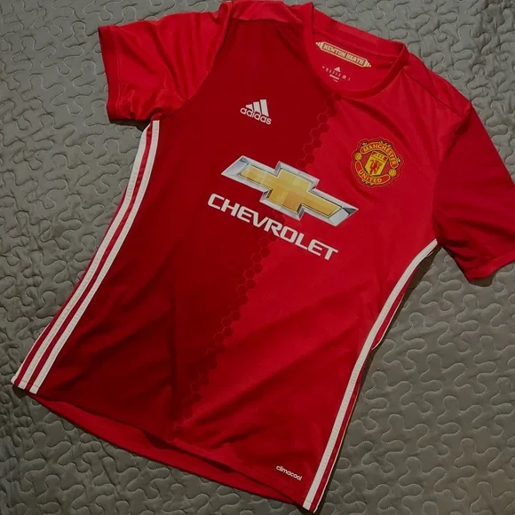 adidas | Shirts | Adidas Manchester Unitedchevrolet Jersey Sz M